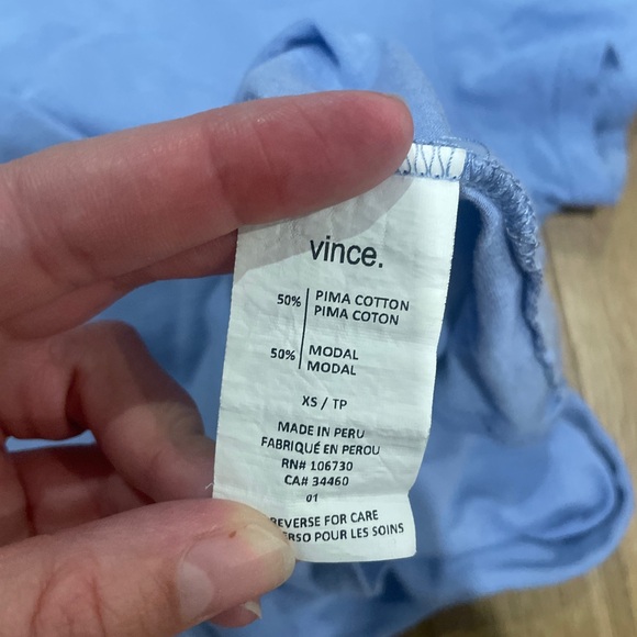 Two Vince Pima cotton and modal baby tees xs - Picture 2 of 6